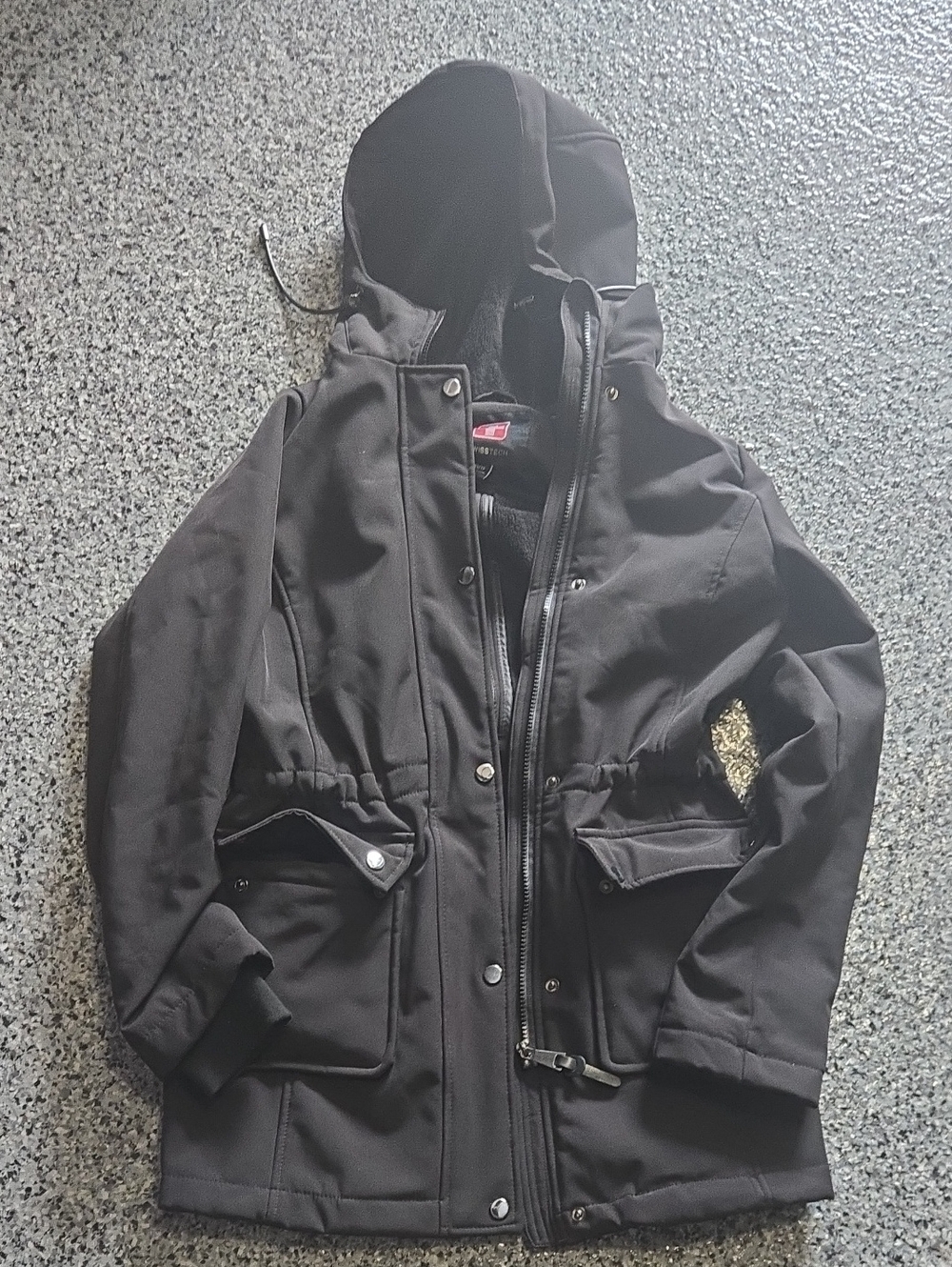 Men's Black Hooded Field Jacket - Unbranded